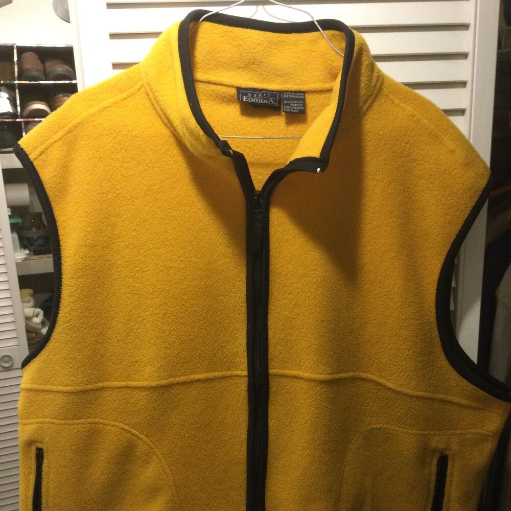 Basic Editions Fleece Vest Mens XL 90s vintage used Great condition warm